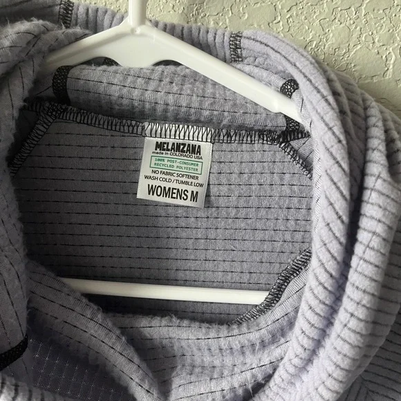 Melanzana Light purple/gray microgrid medium women’s - Picture 4 of 4